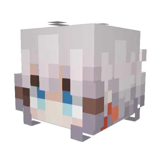 yki_a Minecraft avatar head, 3D render