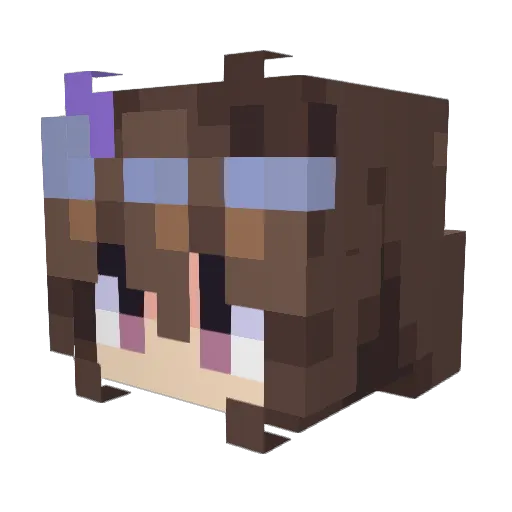 ykkhaleb Minecraft avatar head, 3D render
