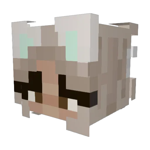 yklarpx Minecraft avatar head, 3D render
