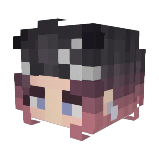 ykmrlv3 Minecraft avatar head, 3D render