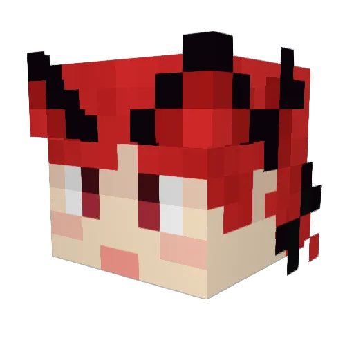 ykodc Minecraft avatar head, 3D render