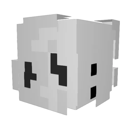 ykwhispa Minecraft avatar head, 3D render
