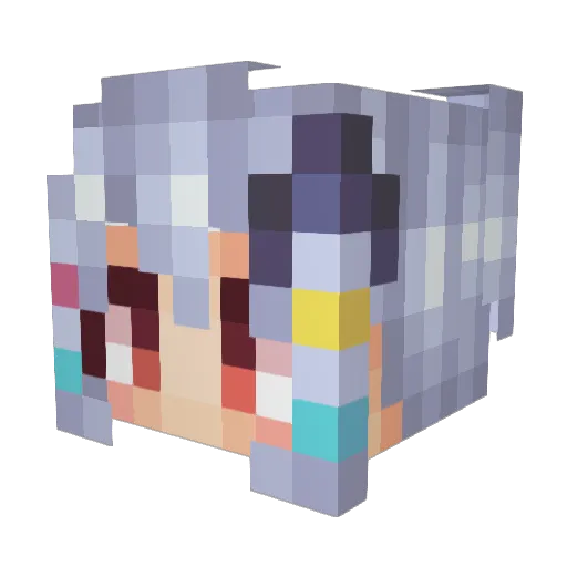 ylansh Minecraft avatar head, 3D render