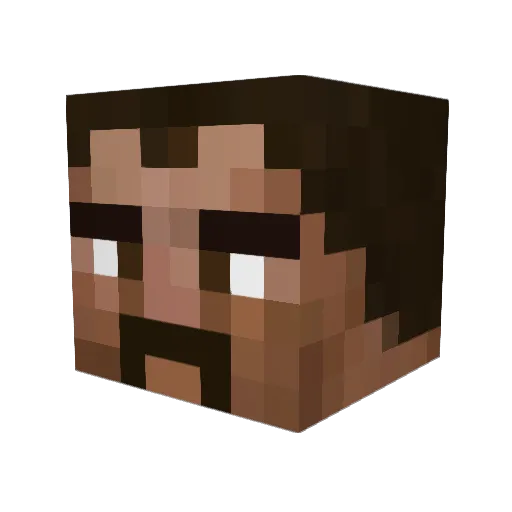 yli Minecraft avatar head, 3D render