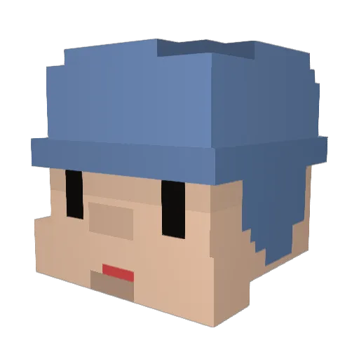 ylmz2023 Minecraft avatar head, 3D render