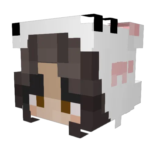 ylolana Minecraft avatar head, 3D render