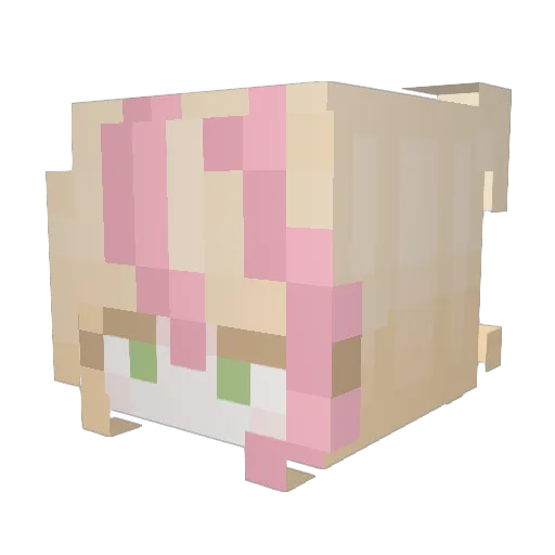 ylstae Minecraft avatar head, 3D render