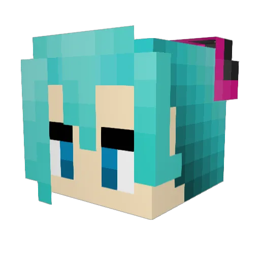 ymabob Minecraft avatar head, 3D render