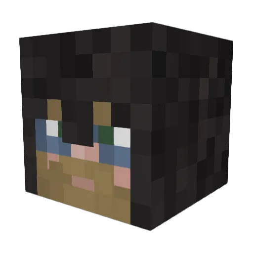 ymbi Minecraft avatar head, 3D render