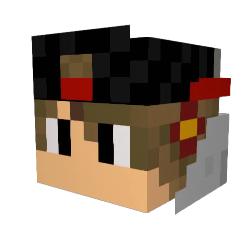 ymcdonald Minecraft avatar head, 3D render