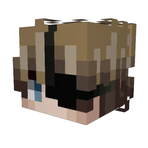 ymepetb Minecraft avatar head, 3D render