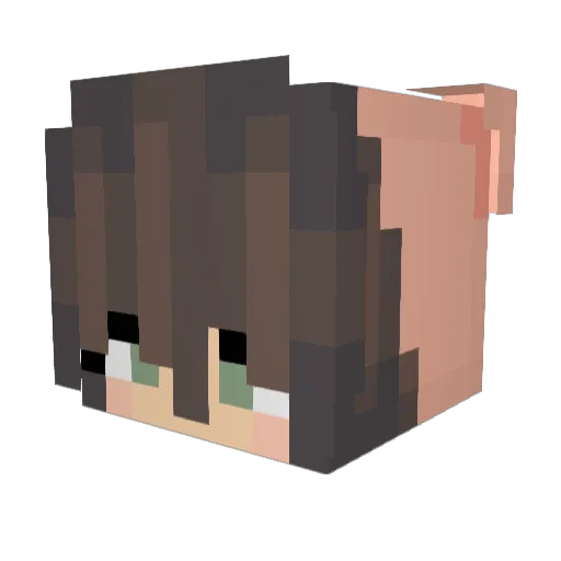 ymichxlle Minecraft avatar head, 3D render
