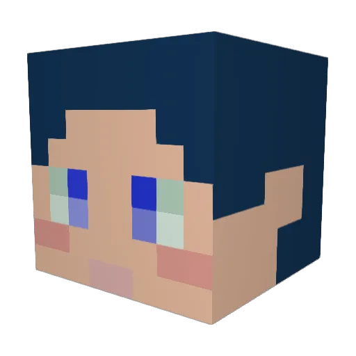 ymmt Minecraft avatar head, 3D render