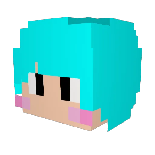 yms123_ Minecraft avatar head, 3D render