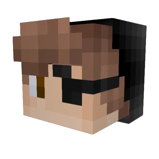 ymsvo Minecraft avatar head, 3D render