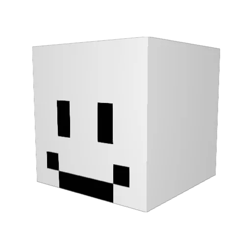 ymymy Minecraft avatar head, 3D render