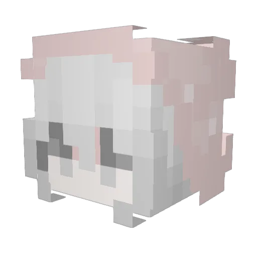 yn0431 Minecraft avatar head, 3D render