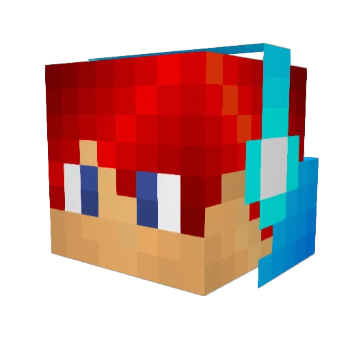ynaE Minecraft avatar head, 3D render