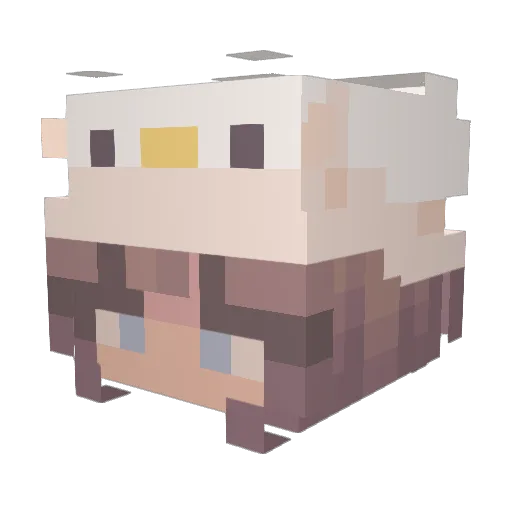 ynaapia Minecraft avatar head, 3D render
