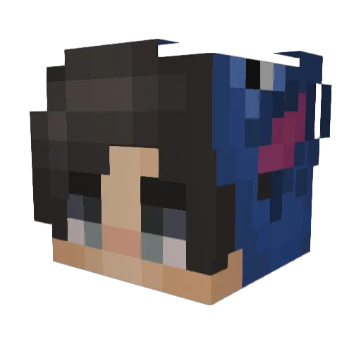 ynaed Minecraft avatar head, 3D render