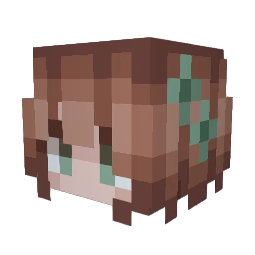 ynarie Minecraft avatar head, 3D render