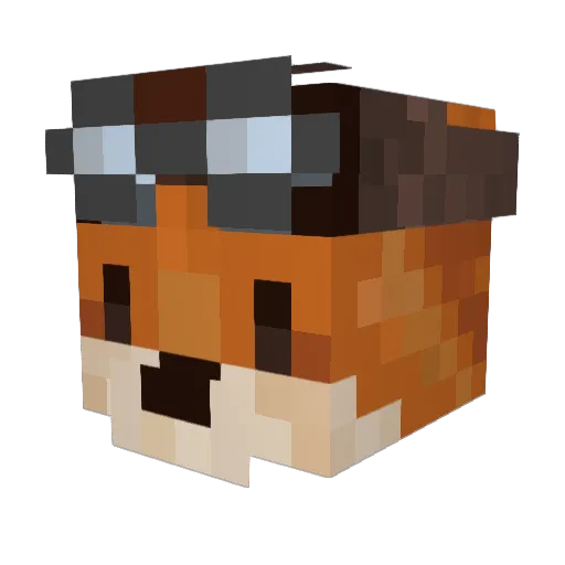 ynela Minecraft avatar head, 3D render