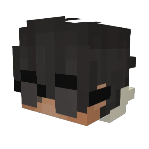 ynfg Minecraft avatar head, 3D render