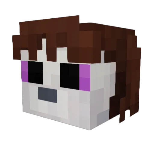 yngbless Minecraft avatar head, 3D render