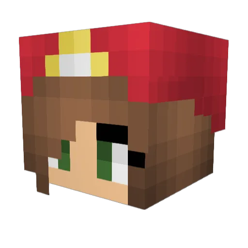 ynixa Minecraft avatar head, 3D render