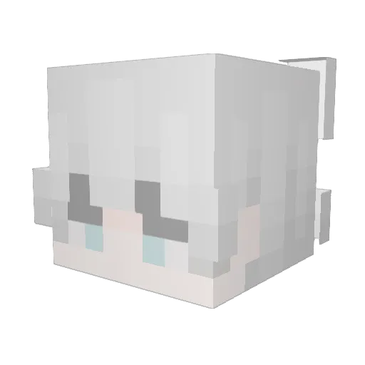 ynowq Minecraft avatar head, 3D render