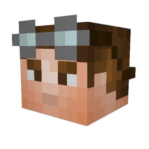 ynoxis Minecraft avatar head, 3D render