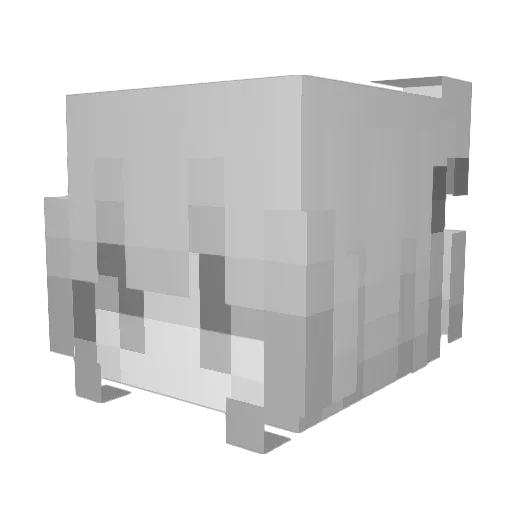 ynzi Minecraft avatar head, 3D render
