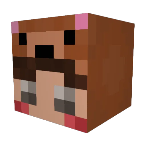 yo1anda Minecraft avatar head, 3D render