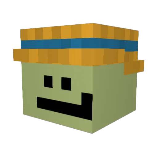 yo2yr_3_ Minecraft avatar head, 3D render