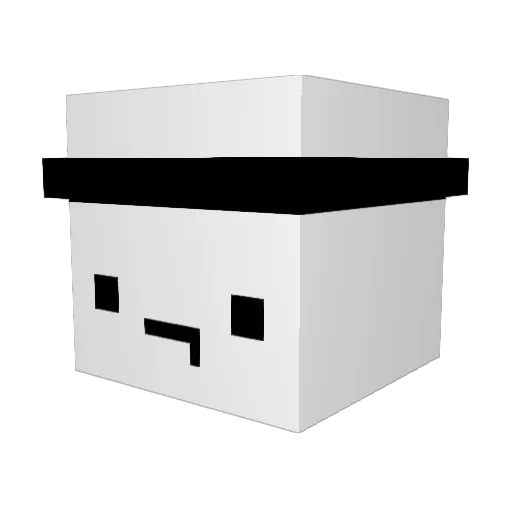 yoHermes Minecraft avatar head, 3D render