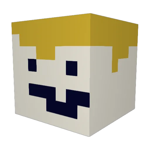 yoYoyou Minecraft avatar head, 3D render