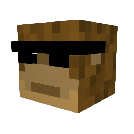 yo_grid Minecraft avatar head, 3D render