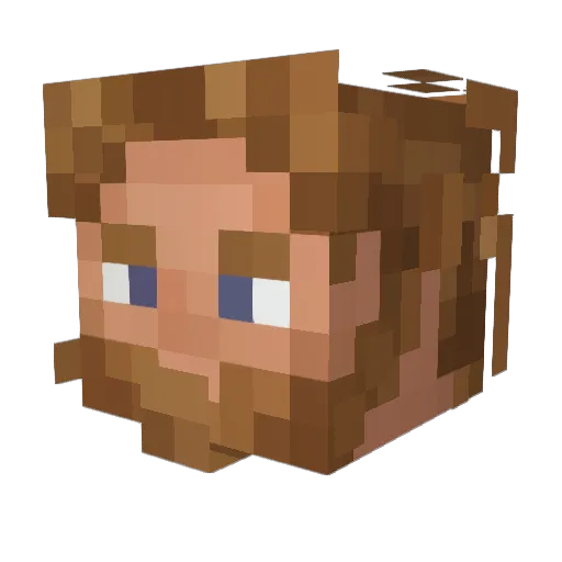 yo_kitty Minecraft avatar head, 3D render