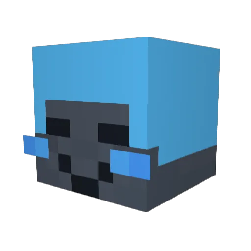 yoaker_ Minecraft avatar head, 3D render