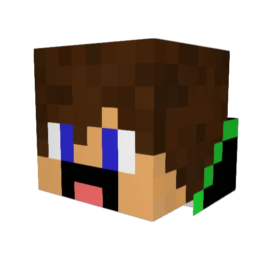 yoavbz Minecraft avatar head, 3D render