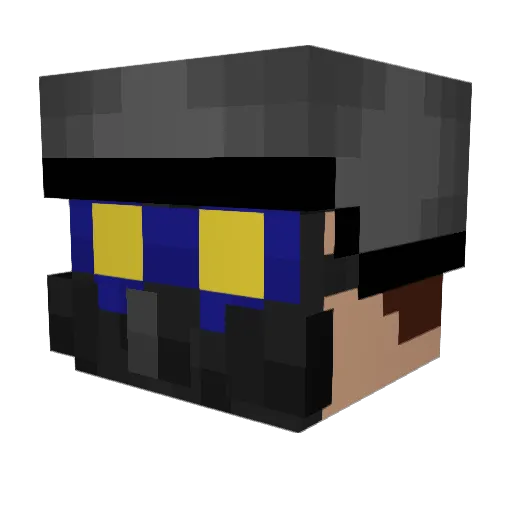 yoavlevy Minecraft avatar head, 3D render