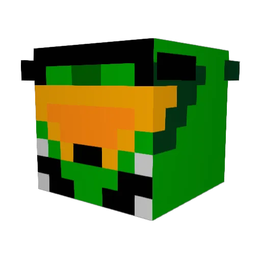 yobox Minecraft avatar head, 3D render
