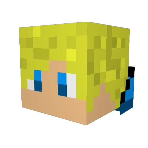 yocash Minecraft avatar head, 3D render