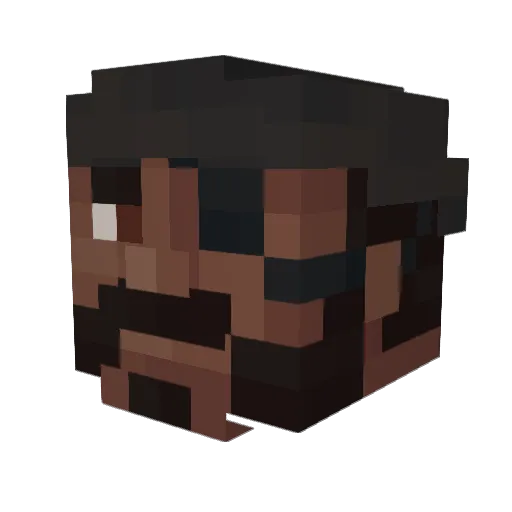 yoceluila Minecraft avatar head, 3D render