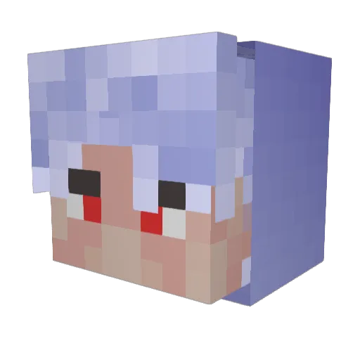 yochi_ch Minecraft avatar head, 3D render