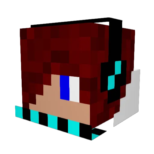 yochocho Minecraft avatar head, 3D render