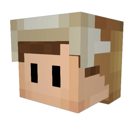 yodabosten Minecraft avatar head, 3D render