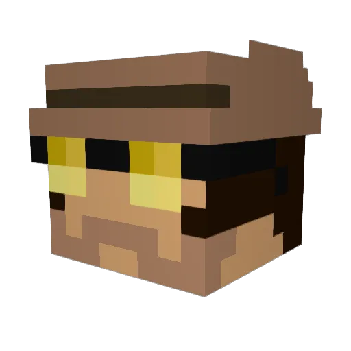 yodamorpheus Minecraft avatar head, 3D render