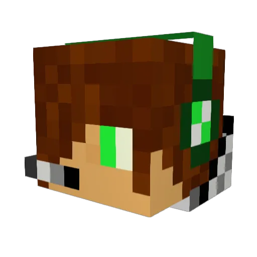 yodaremi Minecraft avatar head, 3D render