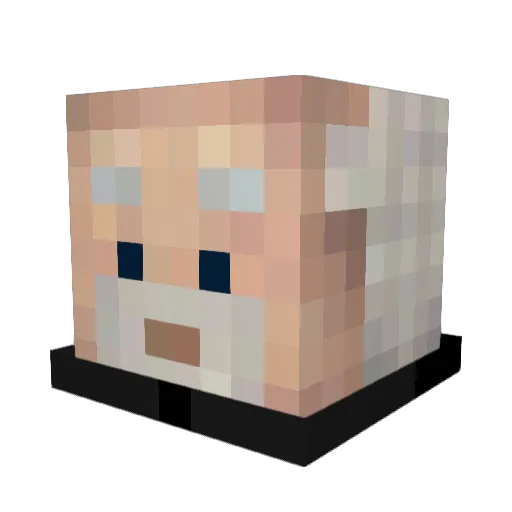 yodw Minecraft avatar head, 3D render